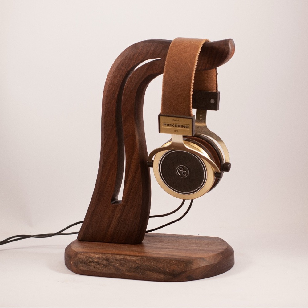 Walnut Wood Headphones Stand (headphone not included)